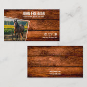 Minimal Brown Horse Foto Reittier Visitenkarte (Vorne/Hinten)