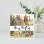 Minimal Buffalo Kariert 3 Foto Weihnachten (Stehend Vorderseite)