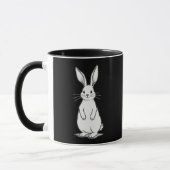 Minimal Bunny Line Art – Easter Design - caneca Tasse (Links)