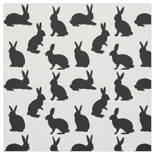 Minimal Bunny Shapes In Black Cute Easter Pattern Stoff (Muster)