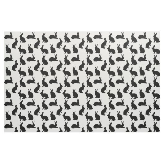 Minimal Bunny Shapes In Black Cute Easter Pattern Stoff (Fat Quarter (45,7 x 55,9 cm))