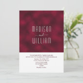 Minimal Burgund Moderne Hochzeitseinladung Einladung (Stehend Vorderseite)
