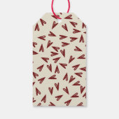 Minimal Burgundy & Cream Hearts Valentine Geschenkanhänger (Rückseite)
