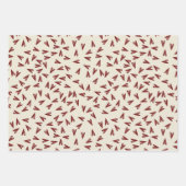 Minimal Burgundy & Cream Hearts Valentine Geschenkpapier Set (Vorderseite 3)