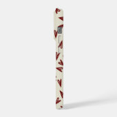 Minimal Burgundy & Cream Hearts Valentine iPhone Hülle (Linke Seite)