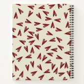 Minimal Burgundy & Cream Hearts Valentine Notizblock (Rückseite)