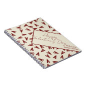 Minimal Burgundy & Cream Hearts Valentine Notizblock (Rechte Seite)