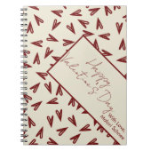 Minimal Burgundy & Cream Hearts Valentine Notizblock (Vorderseite)