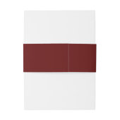 Minimal Burgundy Red Muslim Wedding Einladungsbanderole (Rückseitenbeispiel)