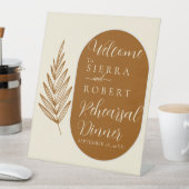 Minimal Burnt Orange Probe Dinner Willkommen Sockelschild (In Situ)