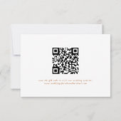 Minimal Burnt Orange Schriftart & QR Code RSVP Kar Karte (Rückseite)