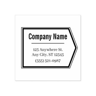 Minimal Business Address Stamp Gummistempel
