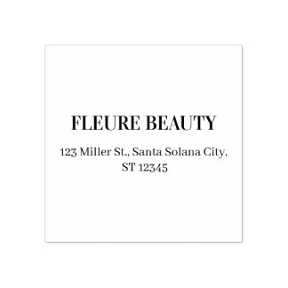 Minimal Business Address Stamp with Company Name Gummistempel
