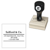 Minimal Business Address Stamp with Name & Phone Gummistempel (Stempel)