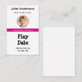 Minimal Business Kid's Playdate Card Visitenkarte (Vorne/Hinten)