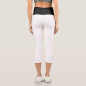 MINIMAL BUSINESS LOGO COMPANDING WHITE CAPRI LEGGINGS (Rückseite)
