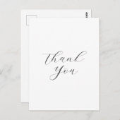 Minimal Business Logo Script Vielen Dank White Postkarte (Vorne/Hinten)