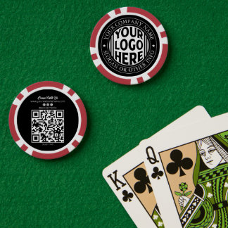 Minimal Business Name And Custom Brand Logo Pokerchips