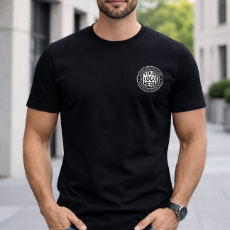 Minimal Business Name And Custom Brand Logo  T-Shirt