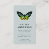 Minimal Butterfly Elegante Schönheitslashes Visitenkarte (Rückseite)
