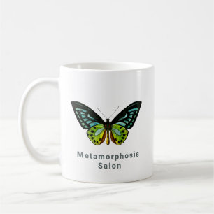 Minimal Butterfly Logo Eleganter Schönheitssalon Kaffeetasse