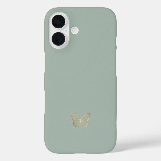 Minimal Butterfly Silhouette iPhone Case (Rückseite)