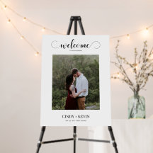 Minimal Calligrafy Script-Foto Hochzeit Begrüßung