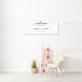 Minimal Calligrafy Script Wedding Willkommen Banner (Insitu)