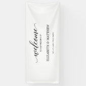 Minimal Calligrafy Script Wedding Willkommen Banner (Vertikal)