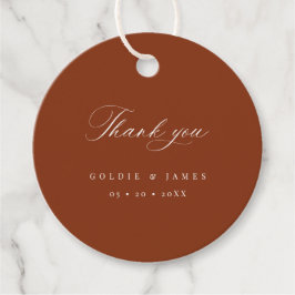 Minimal Calligrafy Wedding Danke Ihnen für Tags Geschenkanhänger