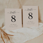 Minimal Calligraphy Boho Color Wedding Tischnummer