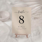 Minimal Calligraphy Boho Color Wedding Tischnummer