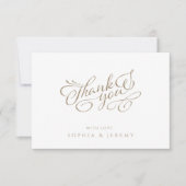 Minimal Calligraphy Elegant Script Vielen Dank Dankeskarte (Vorderseite)