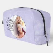 Minimal Calligraphy Photo Birthday Granddaughter Waschbeutel (Rechte Ecke)