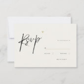 Minimal Calligraphy Typo Wedding RSVP Karte (Vorderseite)
