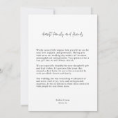 Minimal Calligraphy Wedding Photos Thank You Card Dankeskarte (Rückseite)