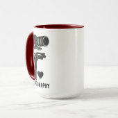 Minimal Camera Illustration Photography Mug Tasse (Vorderseite Links)