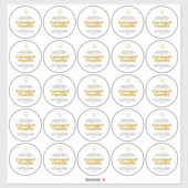 Minimal-Candle Vanille braunes Goldlabel 25 Aufkleber (Blatt)