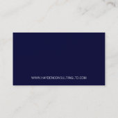 MINIMAL CARD einfach moderne, fett und blau graue  Visitenkarte (Rückseite)