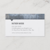 MINIMAL CARD einfaches, modernes, graues Aussehen Visitenkarte (Rückseite)