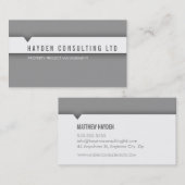 MINIMAL CARD schlicht, modern, fett silbergrau Visitenkarte (Vorne/Hinten)