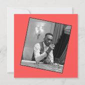 Minimal Casino 40. Geburtstag Party laden ein (Rückseite)