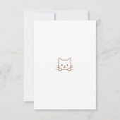 Minimal Cat Doodle Card | Line Drawing Dankeskarte (Rückseite)