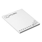 Minimal Cat Doodle Notepad  Notizblock (angewinkelt)