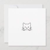 Minimal Cat Doodle Thinking of You Card Karte (Rückseite)