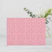 Minimal Cat Faces Pattern on Pink – Cute Pastel Einladung (Stehend Vorderseite)
