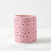 Minimal Cat Faces Pattern on Pink – Cute Pastel  Tasse (Zentrum)