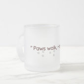 Minimal Cat Paw Lovers Frosted Mug Mattglastasse (Vorderseite Links)