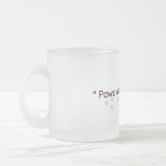 Minimal Cat Paw Lovers Frosted Mug Mattglastasse (Links)