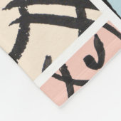 Minimal Cats Line Art Collage Fleecedecke (Ecke)